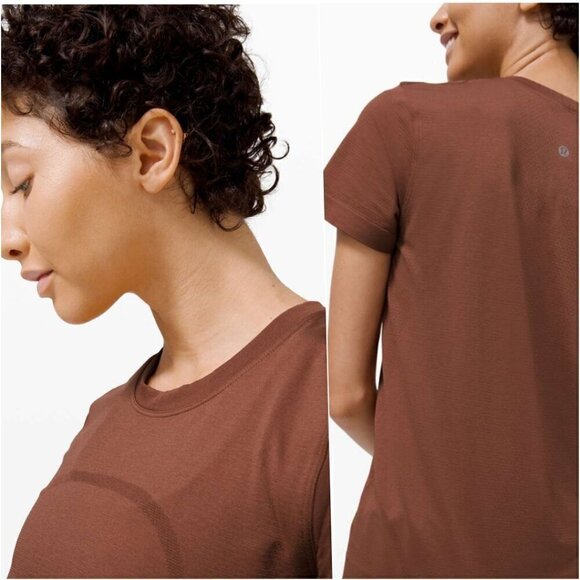 Lululemon Run Swiftly Short Sleeve Copper Brown Plus Size 20 NWOT*f - Picture 1 of 5
